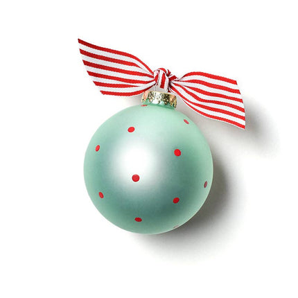 Blue My First Christmas Hat Glass Ornament