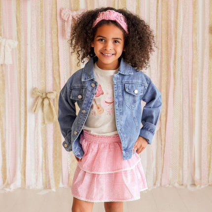 Pink Bandana Western Skort - Kids Boutique Clothing - Fall