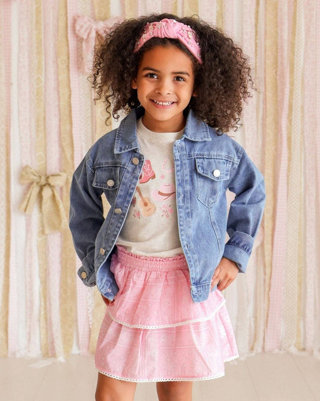 Pink Bandana Western Skort - Kids Boutique Clothing - Fall