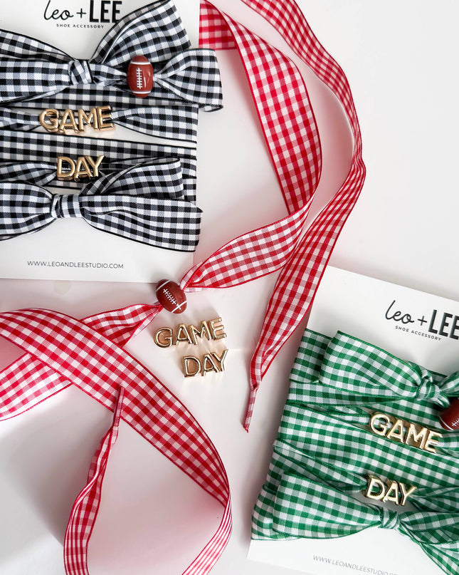 Game Day Gingham Sneaker Lace Charm Set – GAMEDAY