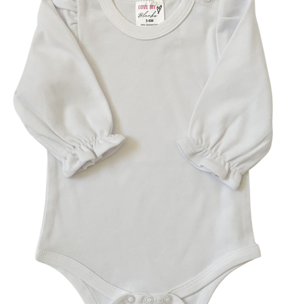 Baby Girl Long Sleeve Ruffle Hem Bodysuit