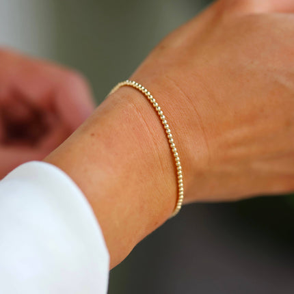 2MM Classic Ball Bead Bracelet - Waterproof