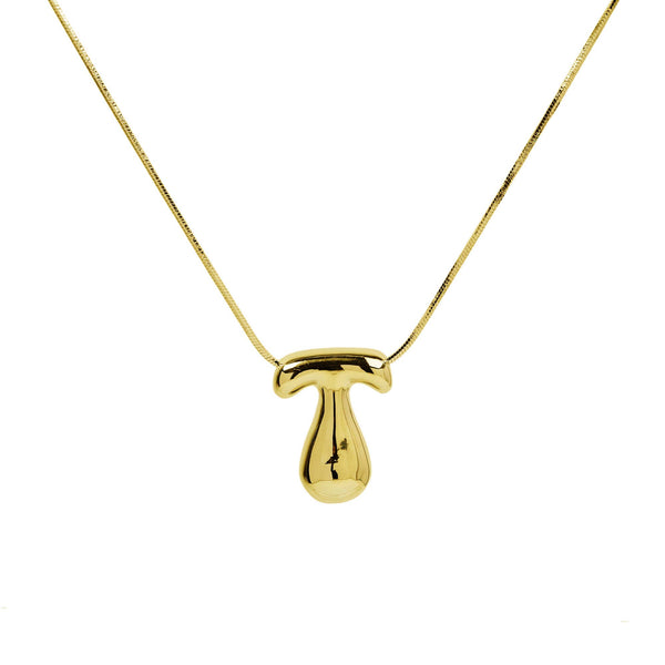 Initial Balloon Waterdrop 18K Gold Necklace