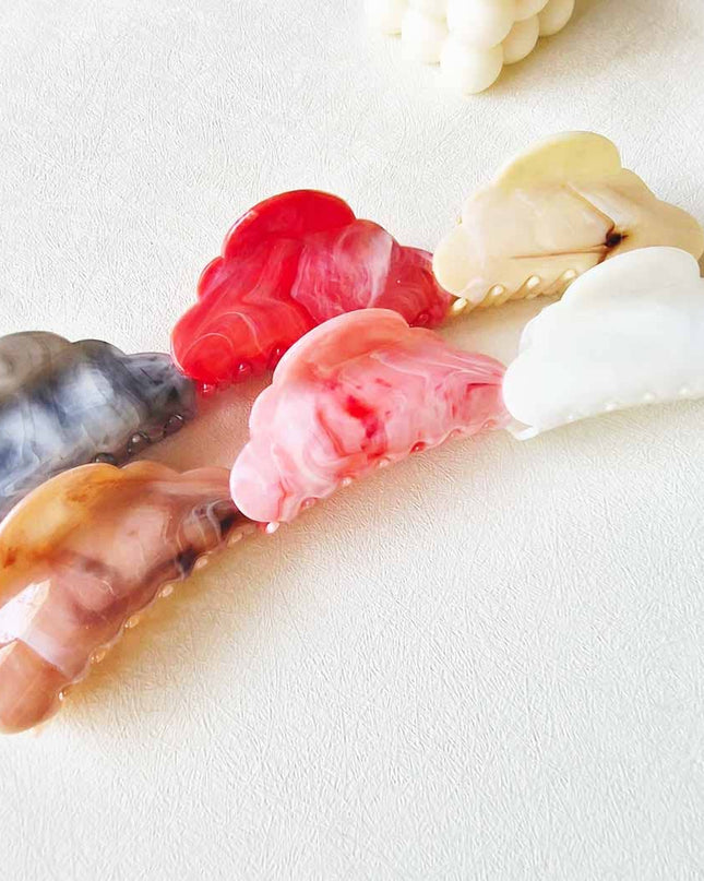 Marbled Cloud Shape Hair Claw Clip