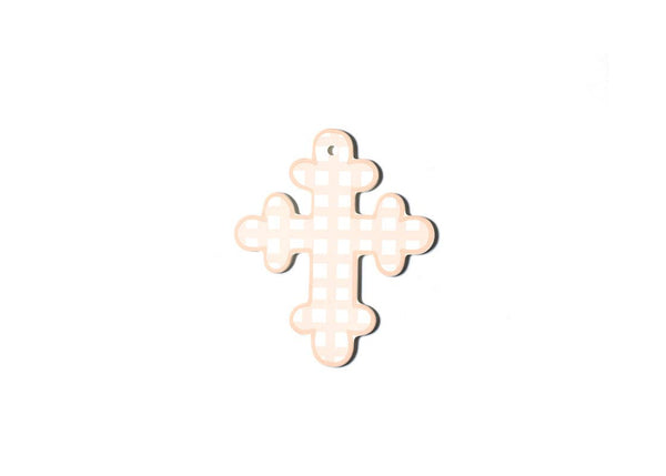 Pink Gingham Large Cross