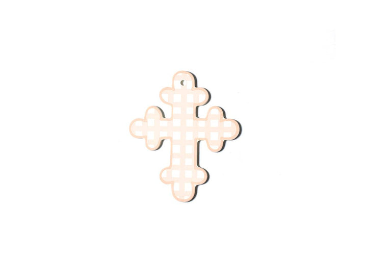 Pink Gingham Large Cross