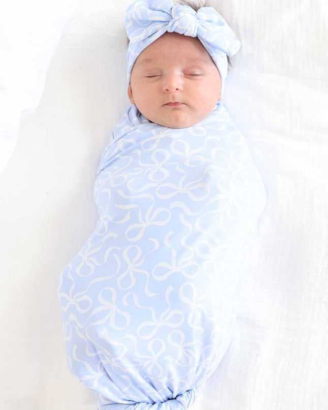 Blue-tiful Bows Knit Large Bow Headwrap