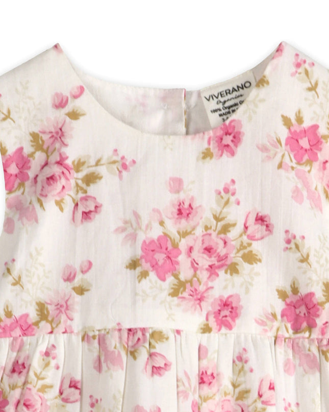 Camille Floral Baby Dress + Bloomer (Organic)