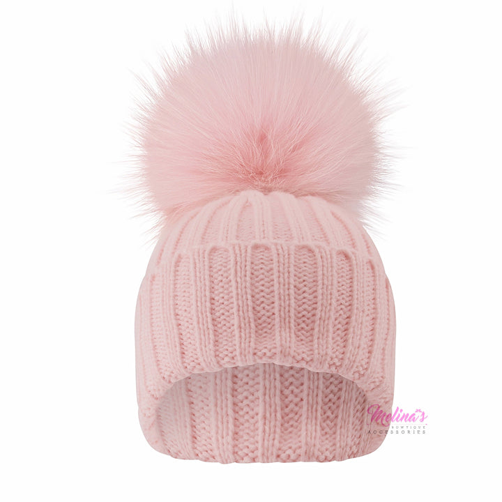 Pink Pom Beanies