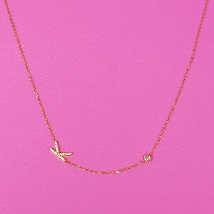 Finest Shine Initial Sterling Silver Necklace
