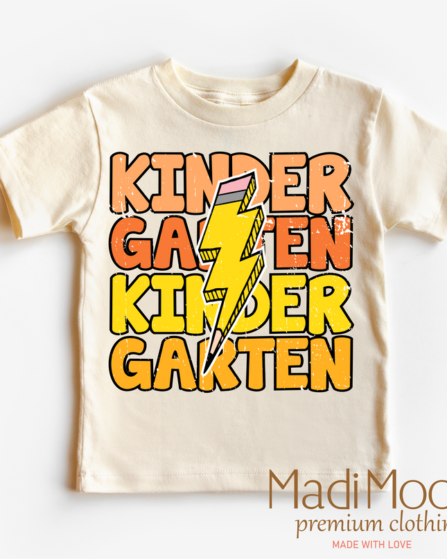 Kindergarten Lightning Bolt Shirt - School Shirt
