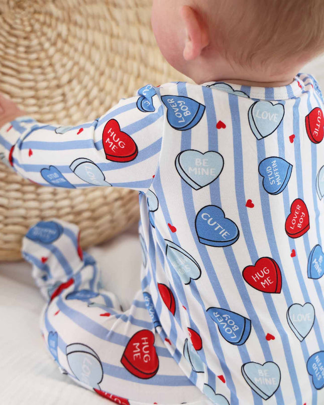 Boys Sweet Like Candy Zipper Footie