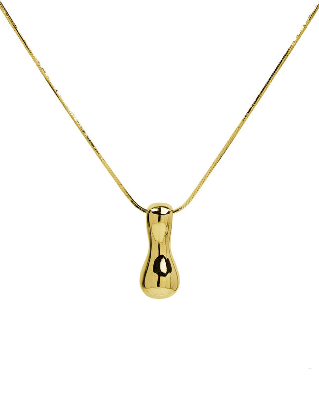Initial Balloon Waterdrop 18K Gold Necklace