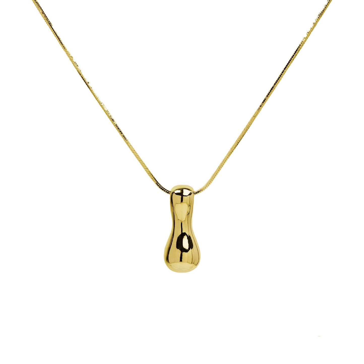 Initial Balloon Waterdrop 18K Gold Necklace