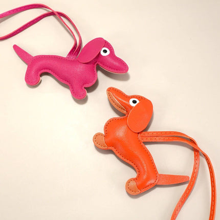 TRENDING VEGAN LEATHER DOG BAG CHARM KEYCHAINS | 40KC112