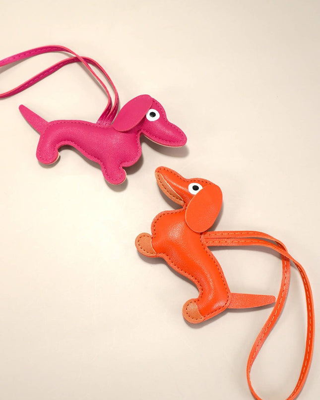TRENDING VEGAN LEATHER DOG BAG CHARM KEYCHAINS | 40KC112