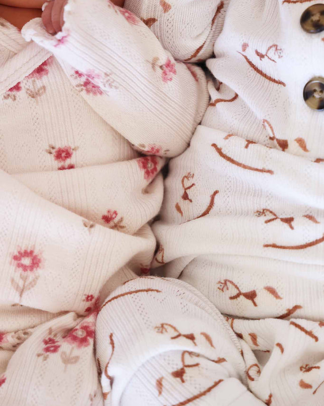 2pc Pointelle Crossover Top & Bottom | Precious Posies