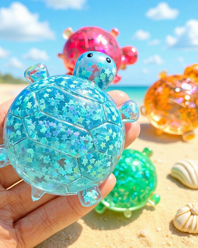 Maltose Glitter cute sea turtle squishy toy-Random Color