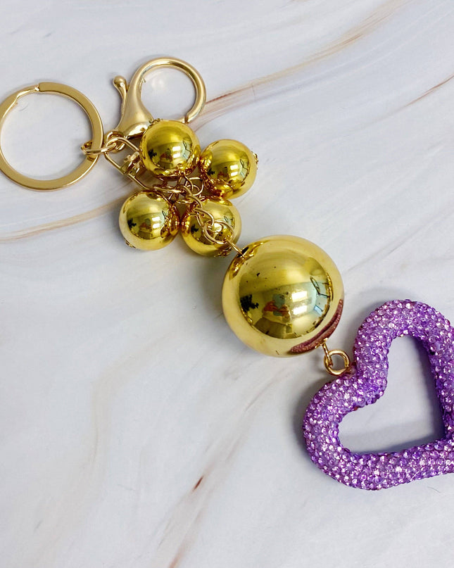 It Girl Glam Heart Bauble Key Chain