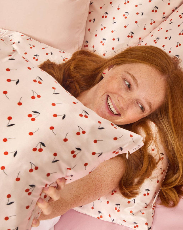 Personalized Satin Pillowcase Standard - Cherry Print