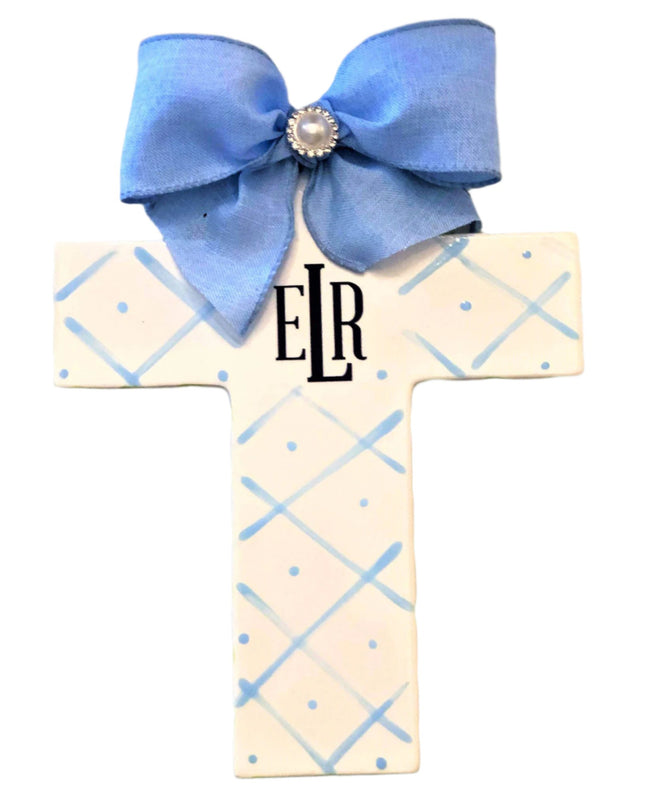 Blue Ceramic Cross