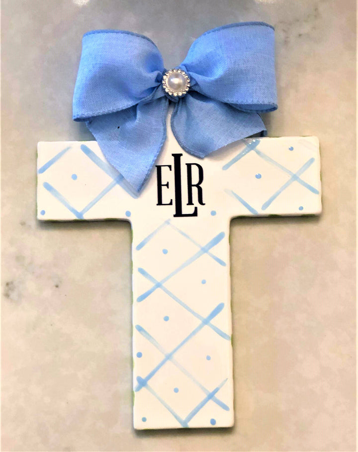 Blue Ceramic Cross