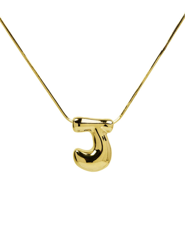 Initial Balloon Waterdrop 18K Gold Necklace