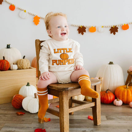 Little Pumpkin Patch Long Sleeve Romper - Baby Clothing Fall