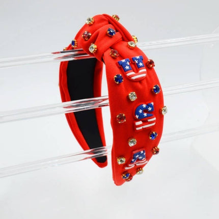 4th of July USA Rhinestone Headband