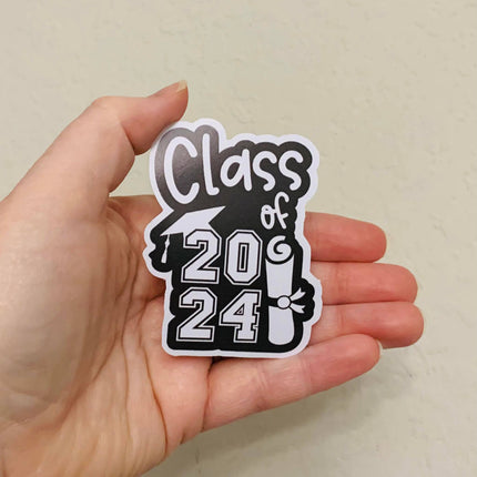 Black and White Class 2024- Senior 2024 Stickers/Magnet