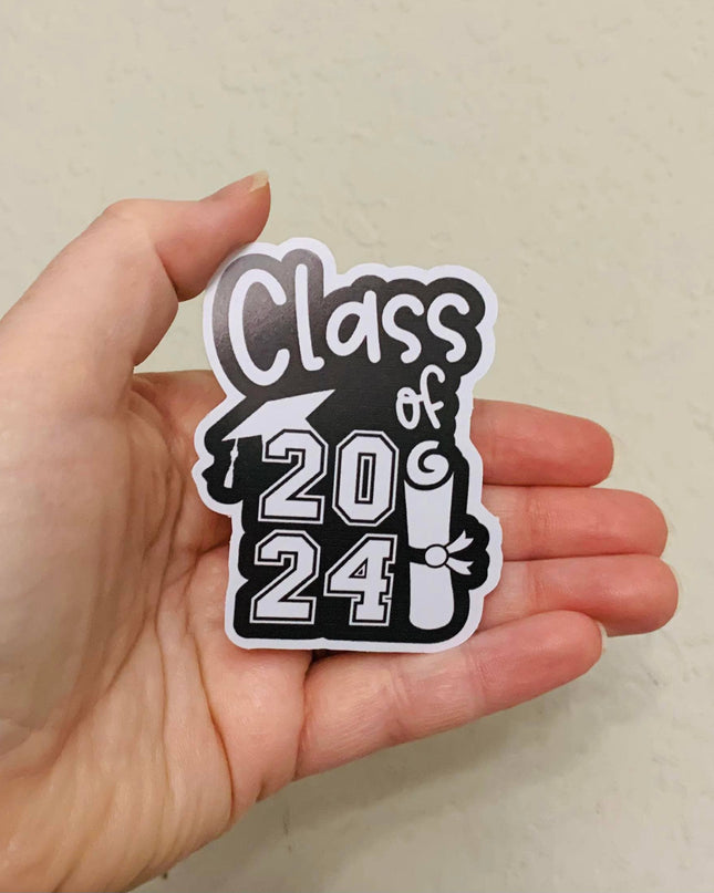 Black and White Class 2024- Senior 2024 Stickers/Magnet