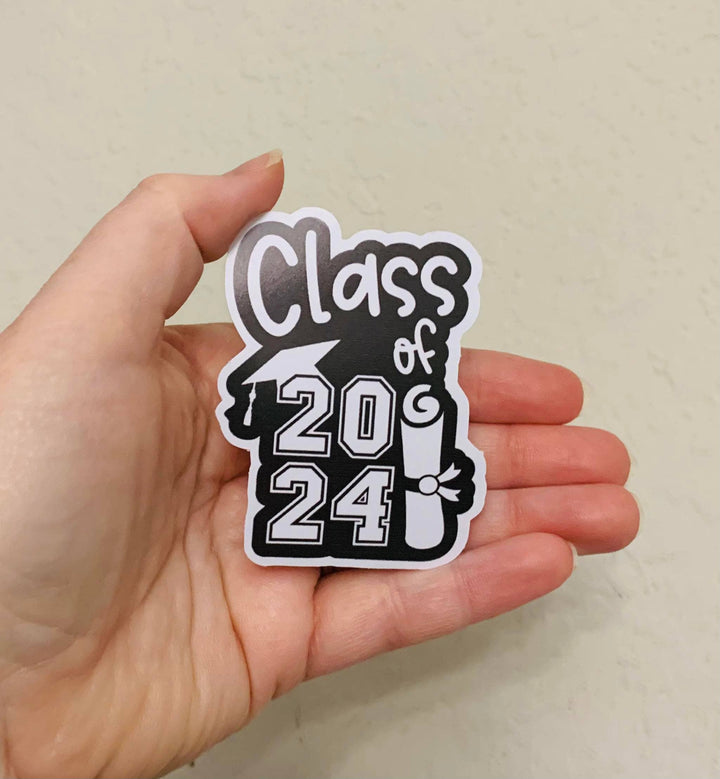 Black and White Class 2024- Senior 2024 Stickers/Magnet
