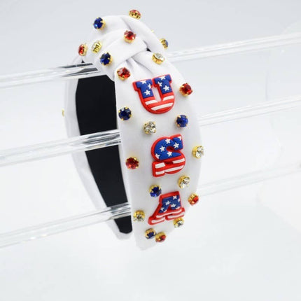 4th of July USA Rhinestone Headband
