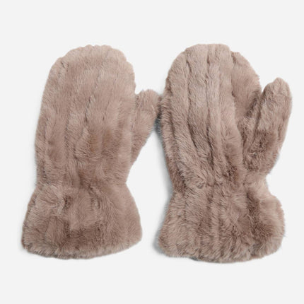 Faux Fur Mittens