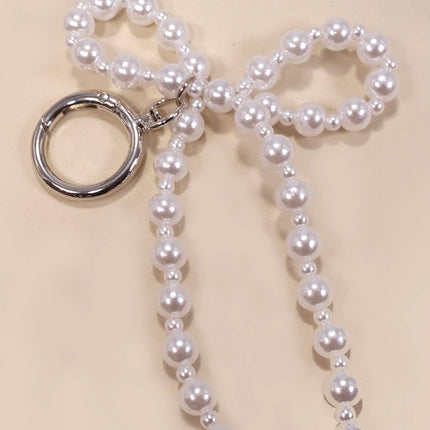 PEARL BOW KEYCHAIN BAG CHARM
