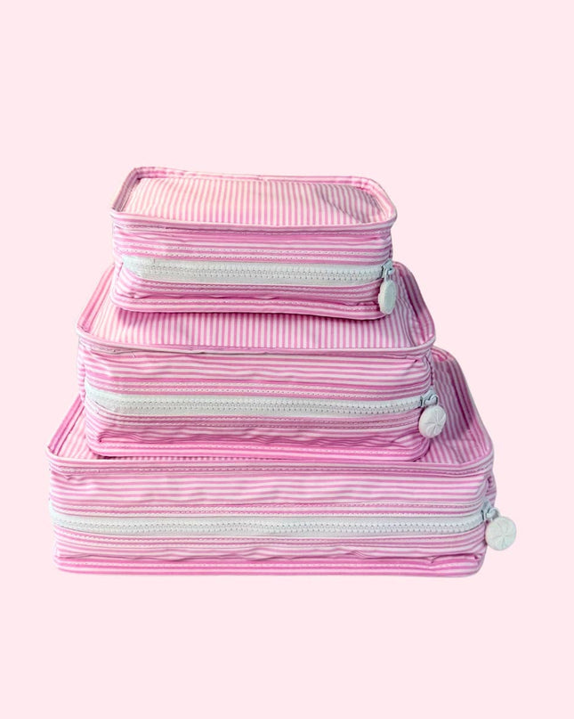 Personalized Preppy Stripe Glossy Stacking Set