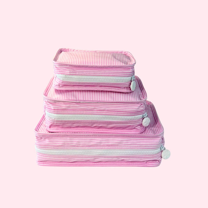 Personalized Preppy Stripe Glossy Stacking Set