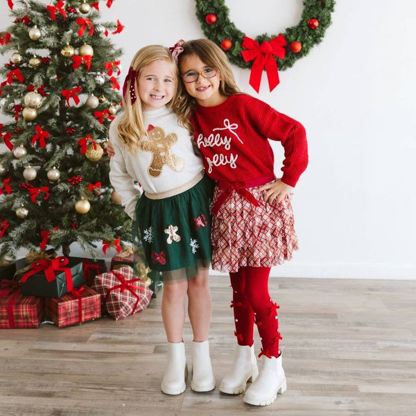 Christmas Plaid Layered Bow Clip