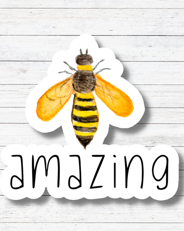 Bee Amazing Sticker/Magnet: Glossy Vinyl