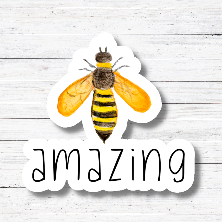 Bee Amazing Sticker/Magnet: Glossy Vinyl