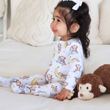 Monkey See, Monkey Snooze Zipper Footie
