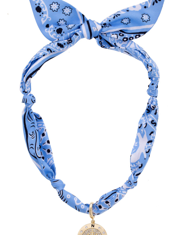 Calista Pave Compass Scarf Necklace