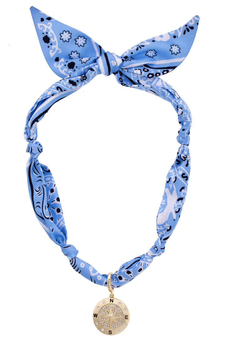 Calista Pave Compass Scarf Necklace