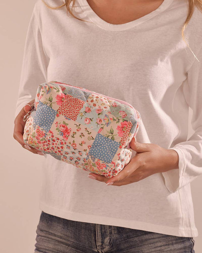 FLORAL TOILE PATTERN MAKEUP COSMETIC POUCH BAG | 40P562