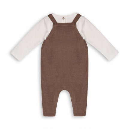 Bear Sweater Knit Baby Overall & Bodysuit Set (Organic)