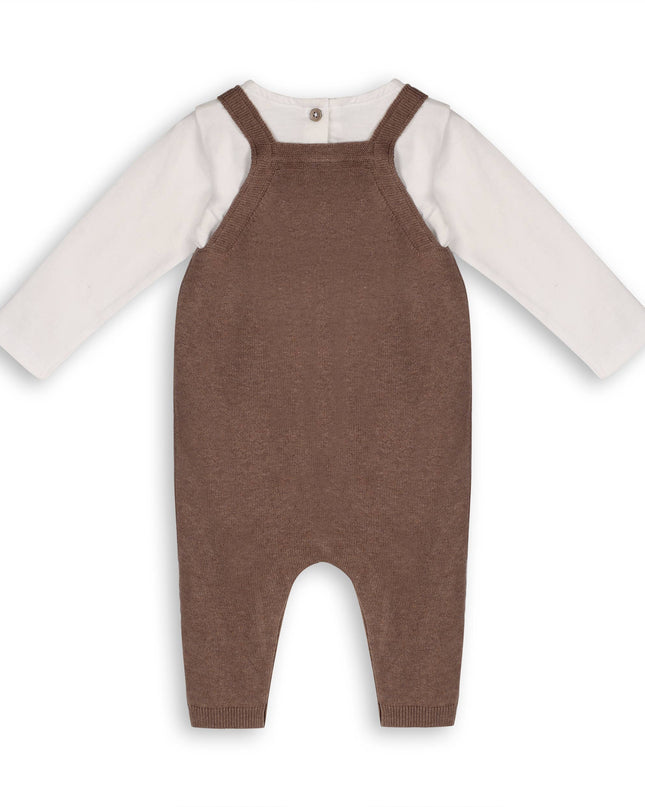 Bear Sweater Knit Baby Overall & Bodysuit Set (Organic)