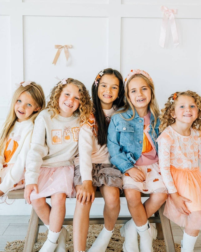 Pumpkin Pearl Gemstone Headband - Kids Hair Accessories