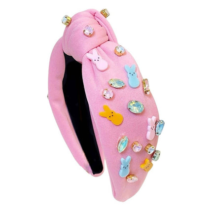 Easter Peeps Rhinestone Knot Headband