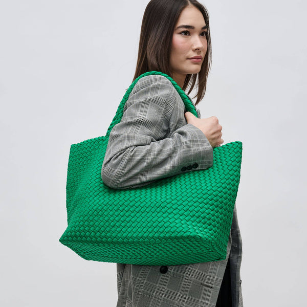 Sky's The Limit - Large Woven Neoprene Tote-Olive Color