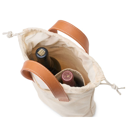 "Tuscany" Canvas Double Wine Tote (Personalizable)